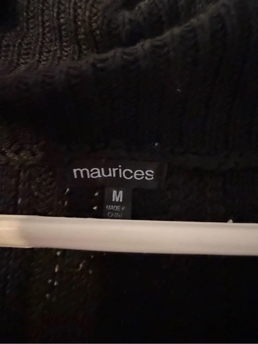 Women’s Maurice’s Vintage Black Sleeveless Rib-Knit Shawl-Collar Sweater Vest M